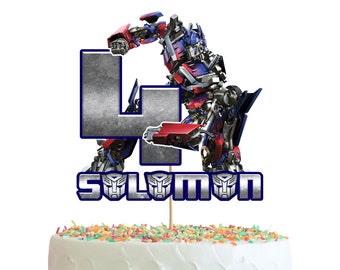 Transformers | Personalised Cake Topper | Digital Download | Custom Name and Age