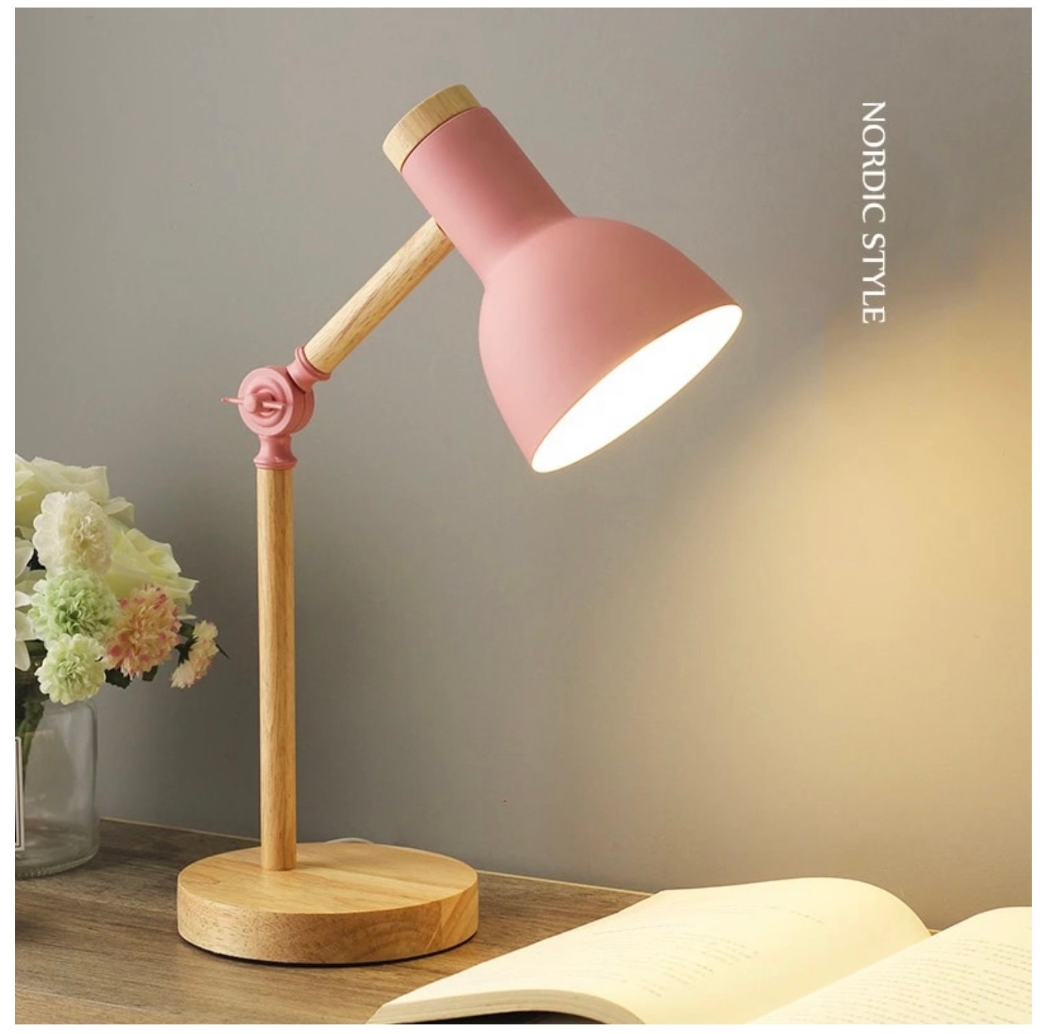 Wooden Desk Lamp Natural Table Light Bedside Reading Light Etsy UK