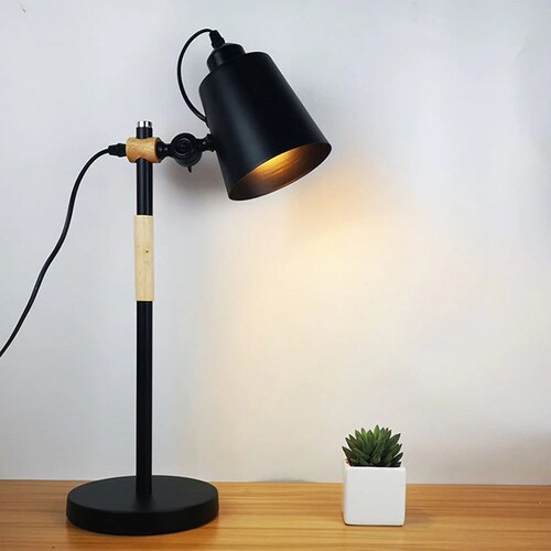 Wooden Desk Lamp Natural Table Light Bedside Reading Light Etsy UK