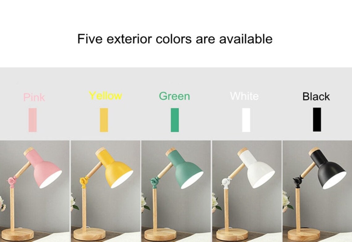 Wooden Desk Lamp Natural Table Light Bedside Reading Light Etsy UK