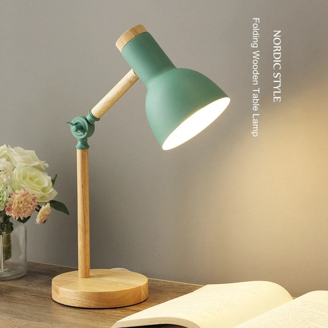 Wooden Desk Lamp Natural Table Light Bedside Reading Light Etsy UK