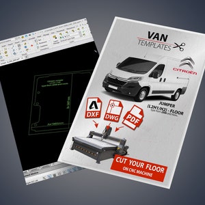 Citroen Jumper - FLOOR CNC L2/mwb year of manufacture 2006, Ply Lining Floor, Van ply lining, Template-CNC-Dxf, Van Plywood