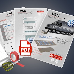 VW CRAFTER Paper Floor Template-L4/ exlwb-4WD-Type from 2017- Ply Lining Floor-Template PDF, Van Plywood