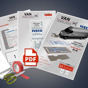 Daily paper FLOOR Template-L4 / exlwb -RWD Double wheels - year of manufacture 2014- Ply Lining Floor-PDF,Iveco, Van Plywood