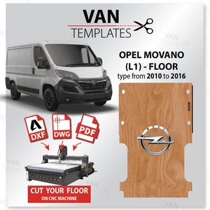 Modèle MOVANO DXF FLOOR-L1 / swb-Type de 2010 à 2021- Contreplaqué de revêtement de sol-CNc, Opel, Van