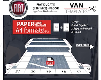 Modello di pavimento in carta Ducato-L2 / mwb anno di fabbricazione 2006- Rivestimento in compensato per pavimento-PDF, Fiat, Compensato per furgoni