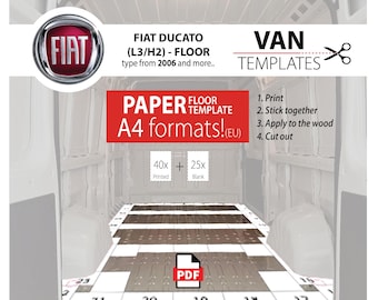 Szablon podłogi Ducato paper FLOOR - L3 / Lwb rok produkcji 2006 - wykładzina sklejkowa - PDF, Fiat, Van Plywood
