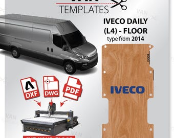 Daily DXF FLOOR Template-L4 / exlwb - year of manufacture 2014- Ply Lining Floor-CNC ,Iveco , Van Plywood