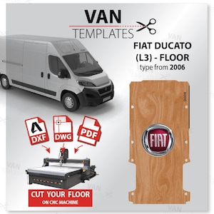 Ducato DXF フロア テンプレート - L3/ Lwb 製造年 2006- プライ ライニング フロア - CNC、フィアット、バン プライウッド