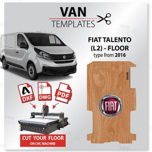 RivestimentoFiat Talento L2 - DXF FLOOR tipo dal 2016- Rivestimento in compensato CNC, Van Plywood