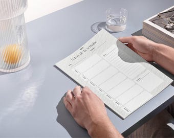 Weekly Meal Planner with Printable Grocery List Template, 7 Day Menu Plan,