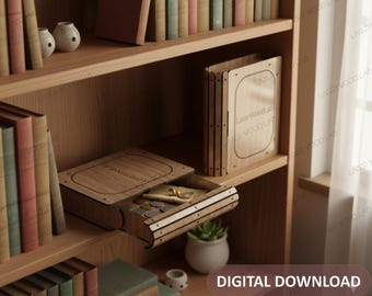 Slider Book Box Laser Cut File | 3mm Wood (Digital File)