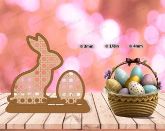 Easter Bunny Laser Cut Digital File | Spring Egg Design for Crafting & DIY Projects | Instant Download