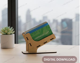 Laser Cut Business Card Holder Template | Vector Files (Digital Download)