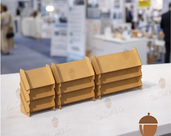 Laser Cut Brochure Stand File | 3 Sizes, DIY Project (Digital Download)