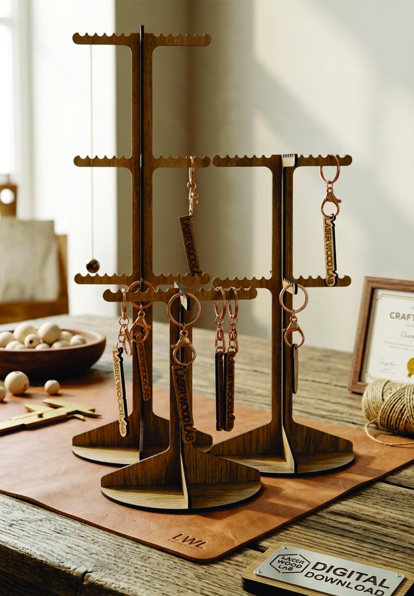 Keychain Display Stand | Digital File | 3 Height Options and Designs ...