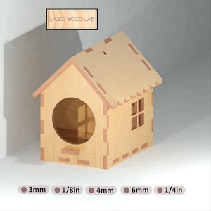 Casetta per uccelli File digitale / SVG, AI, EPS, dxf Cdr Pdf / File tagliato al laser / File vettoriale / File Glowforge /