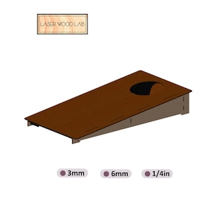 Archivo digital de juego de cornhole pequeño / Plantilla de corte láser / Svg, Dxf, CDR, AI, PDF / Compatible con Glowforge y máquinas de corte láser