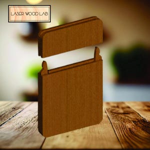 Laser geschnittene Holz Kartenhalter Vorlage | Holz Geldbörse | Visitenkartenhalter | (DXF, SVG, AI-Dateien, Eps, Cdr)
