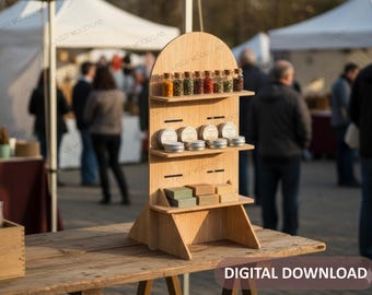 Upright adjustable display stand | CNC file | SVG Cdr Ai Pdf Dxf | digital file only |