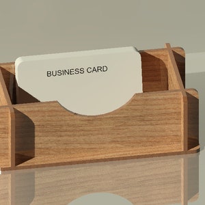 Archivos de corte láser y CNC para porta tarjetas de presentación / apto para 3 mm, 1/8 de pulgada, 4 mm / CDR-SVG-Ai-Dxf-Pdf-Eps