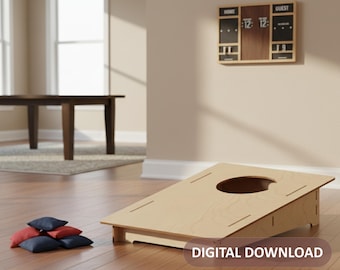 Mini Cornhole Game Laser Cut File | A4, 3mm Material (Digital Download)