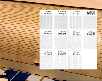 Flexible / Living Hinge Laser cut files - SVG, DXF, CDR, Ai - set of straight hinges, Laser Cutting or Vector files