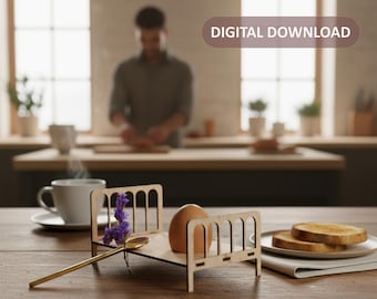 Egg holder bed for breakfast digital file| SVG, AI, EPS, dxf | Laser Cut file |
