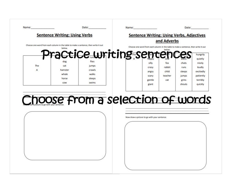 10 Key Stage 1 English Worksheets Constructing and Etsy