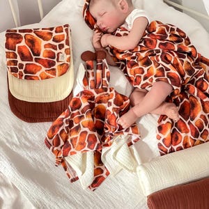 Personalisierte Baby-Geschenkkorb beste Schwangerschaft Geschenke Musselin Decke Giraffe Baby Spielzeug Neugeborenes Erstes Mal Mama Geschenk Erwartete Mama Geschenk