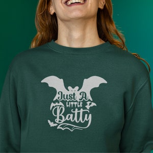 Halloween Sweatshirt |  Bat Crewneck | Funny Halloween Sweater | Scary Jumper