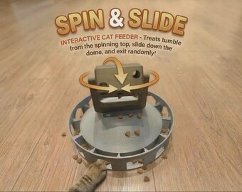 Spin and Slide Cat toy/Slow feeder