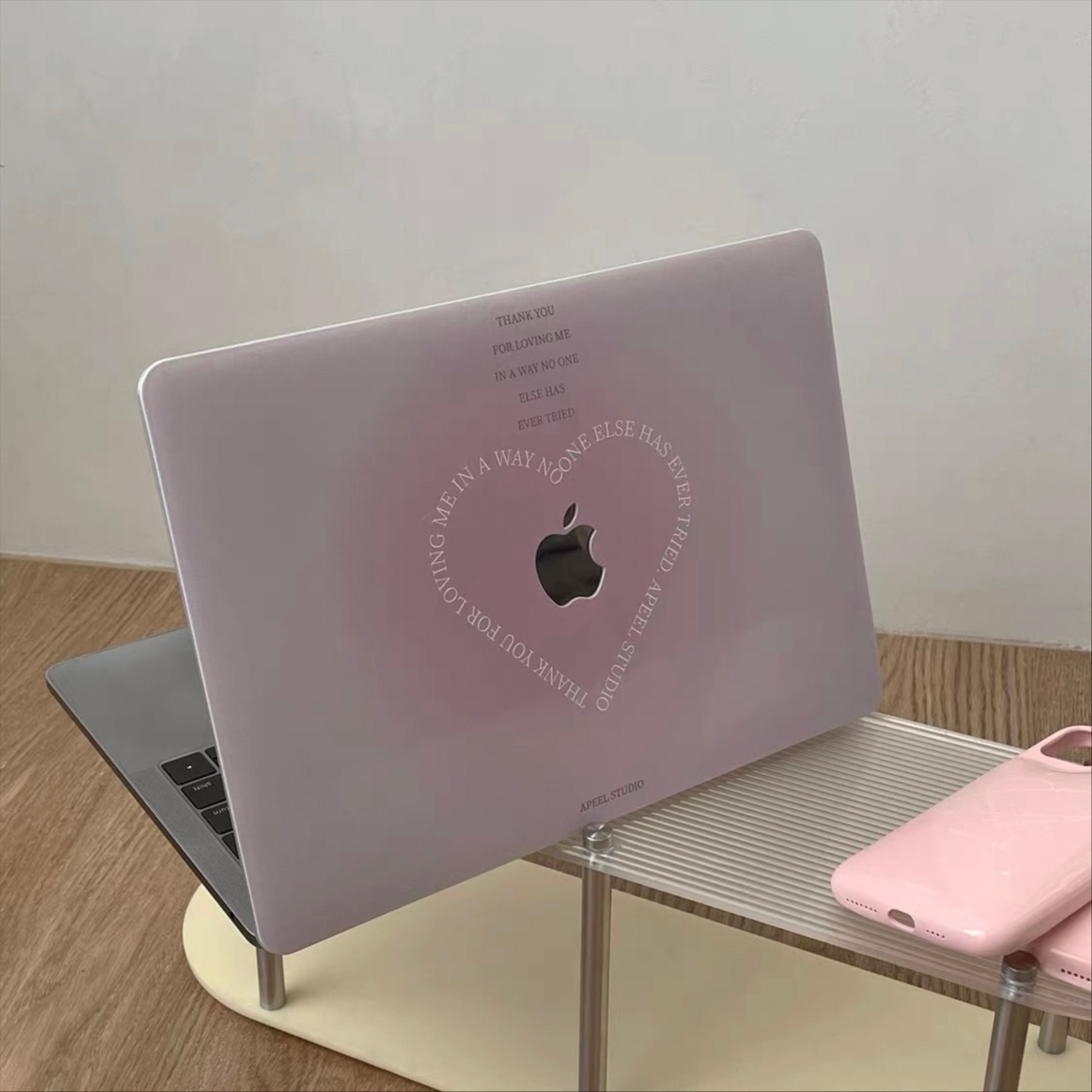 Pink Heart MacBook Case Clear MacBook Case MacBook Air 13 