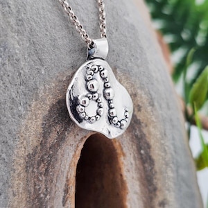 Zodiac sign Leo, pendant made of fine silver, unique piece, handmade, silver jewelry, stars, universe, galaxy, orbit, sky, symbol
