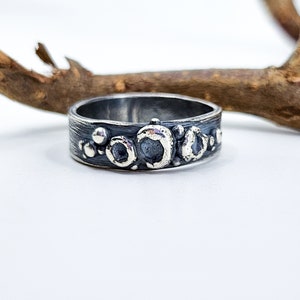 Unique ring, handmade from fine silver, one-off, handmade, silver, artistic, work of art, abstract, beautiful, elf, fairy, unisex