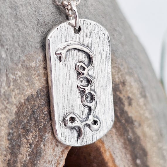 Love Pendant Made of Fine Silver, Handmade, Unique Piece, Necklace