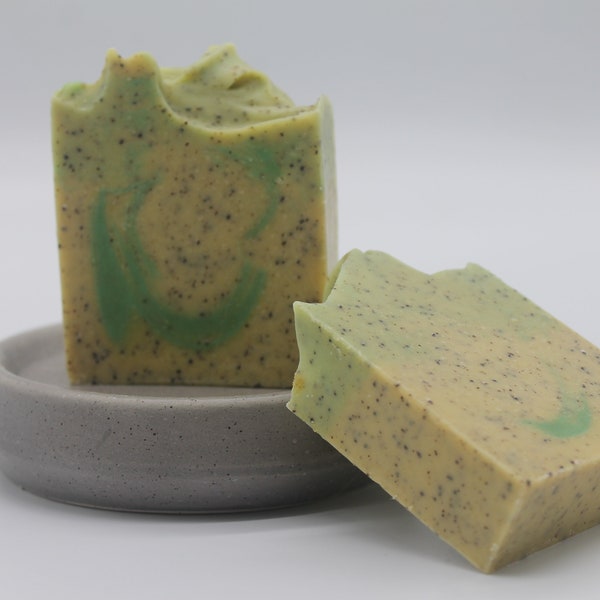 Lemon-Lime Poppy Seed Buttermilk Soap / Handmade Lye Soap