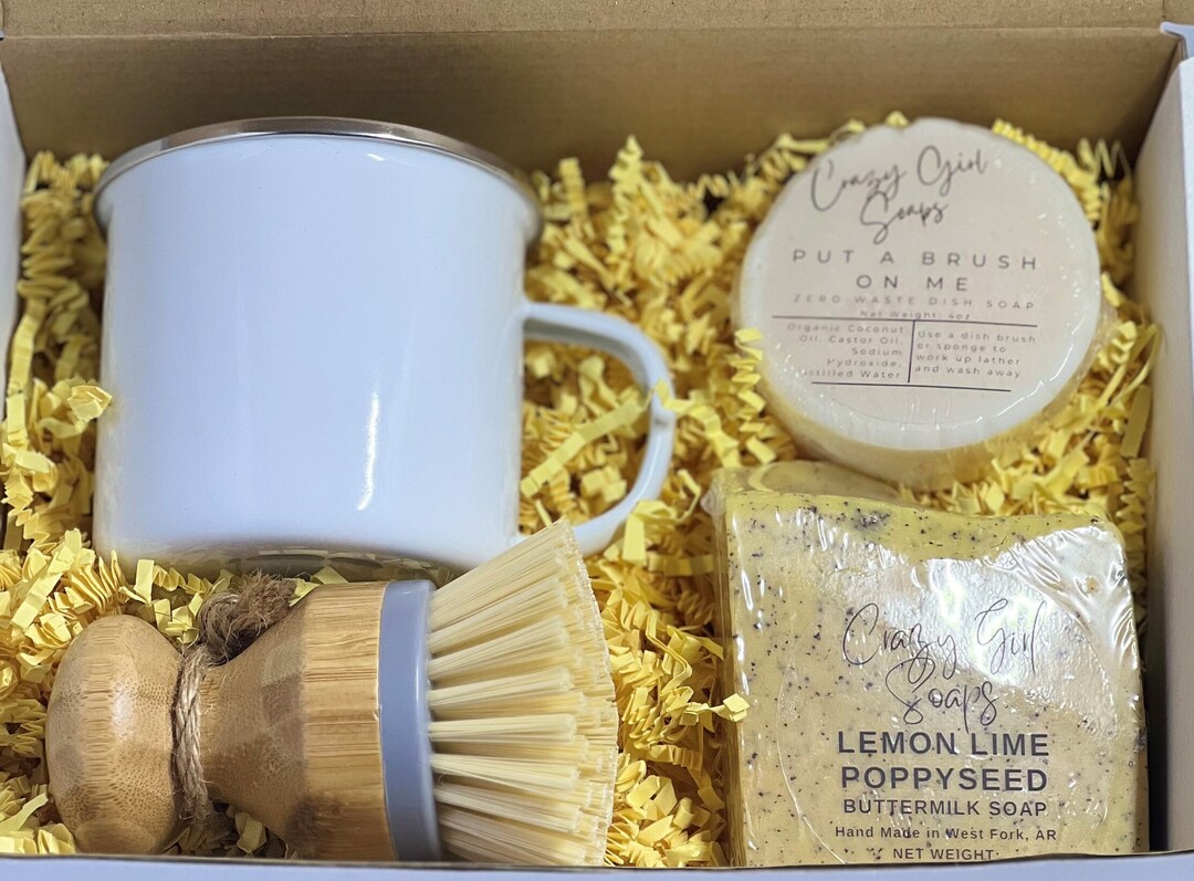 Solid Dish Soap Bar and Exfoliating Hand Soap Box Set Etsy