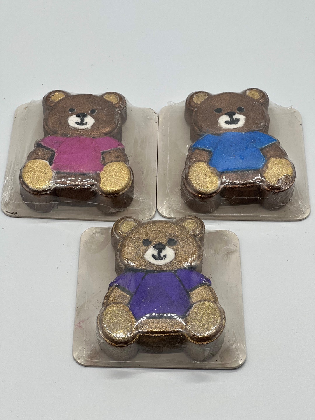 Bath Bomb / Teddy Bear Hand Painted / 5 Oz Etsy