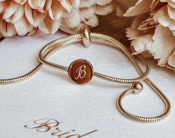 Engraved Bracelet Personalised Bridesmaid Gift Bridesmaid Proposal Ideas Maid of Honour Gift Maid of Honor Custom Initial Perfect Fit