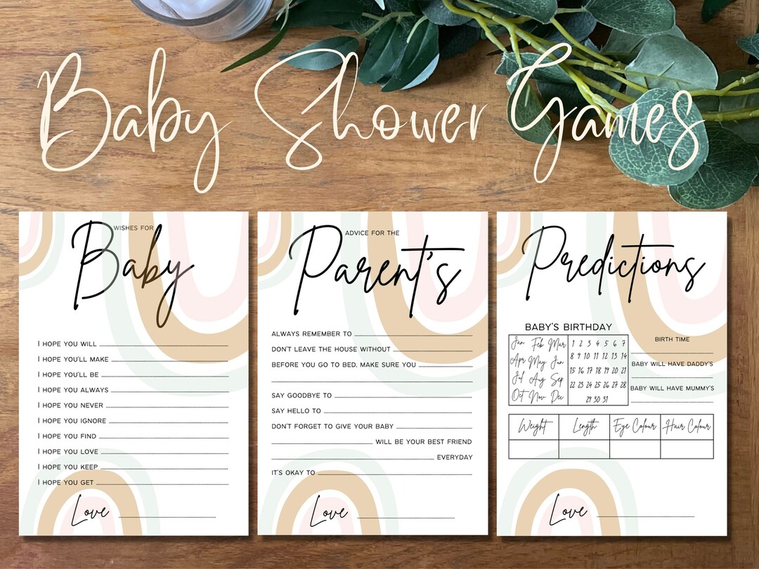 Printable Baby Shower Games, Gift for New Mum, Baby Shower Game Bundle ...