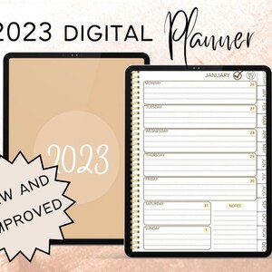 2023 Digital Planner, New & Improved, GoodNotes Planner, iPad Planner, Digital Diary, 2023 Digital Diary, Daily and Weekly Planner