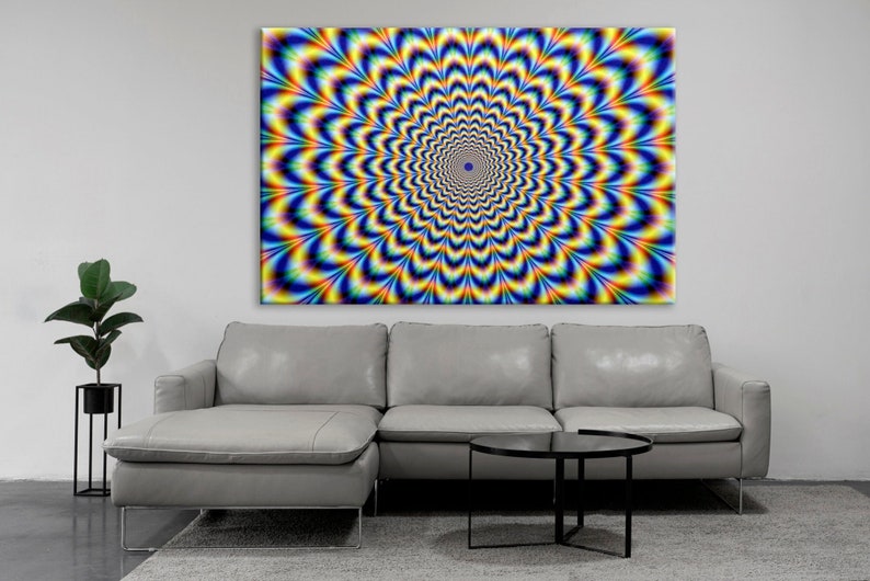 Abstract Painting Optical Illusion Wall Art Art Design Contemporary Art