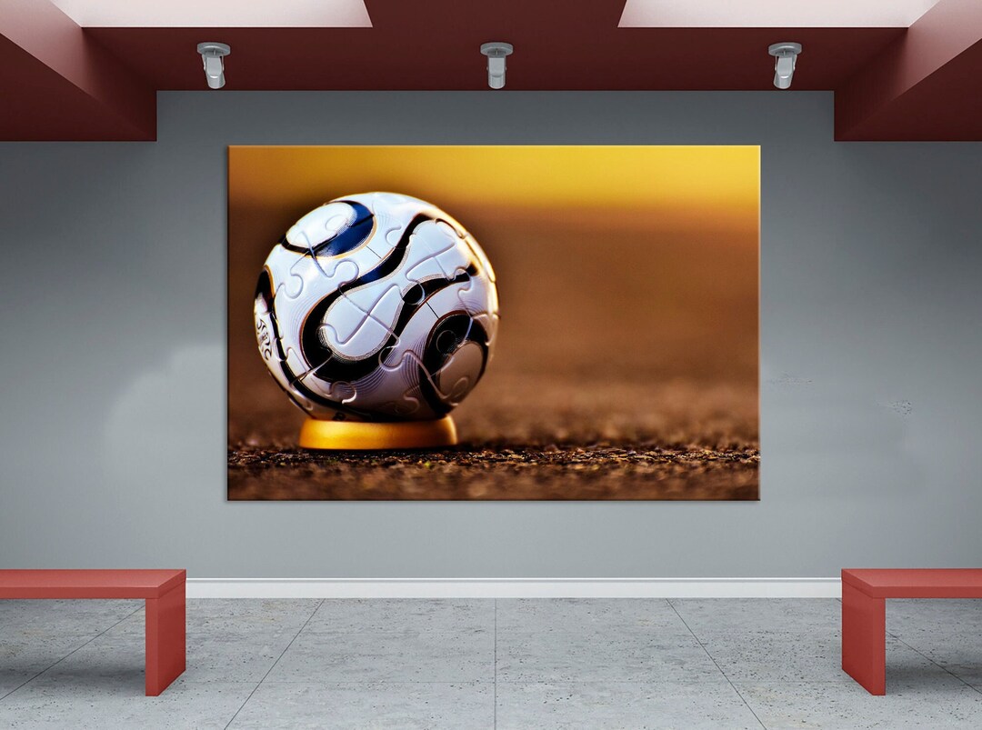 Soccer Ball Canvas Football Wall Art Sports Room Decor Soccer Etsy
