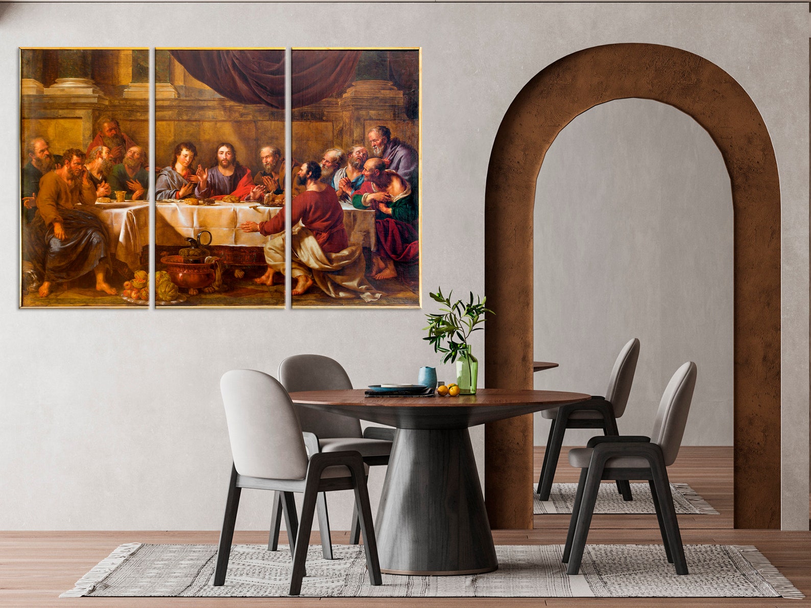 Last Supper Canvas Wall Art Last Supper Painting Christian Wall Decor Jesus Christ Wall Decor
