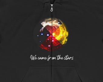 Unisex First Nations Hoodie: Medicine Wheel Zip-Up Sweatshirt