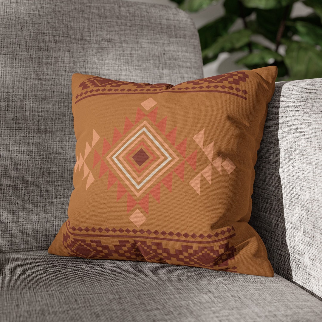 Native Pattern Pillows Beige Native Pattern Design Square Pillow Case - Etsy