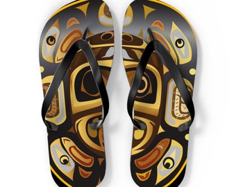 Mondmaske Flip Flops USA Küstenkunst Salish First Nations Indianer