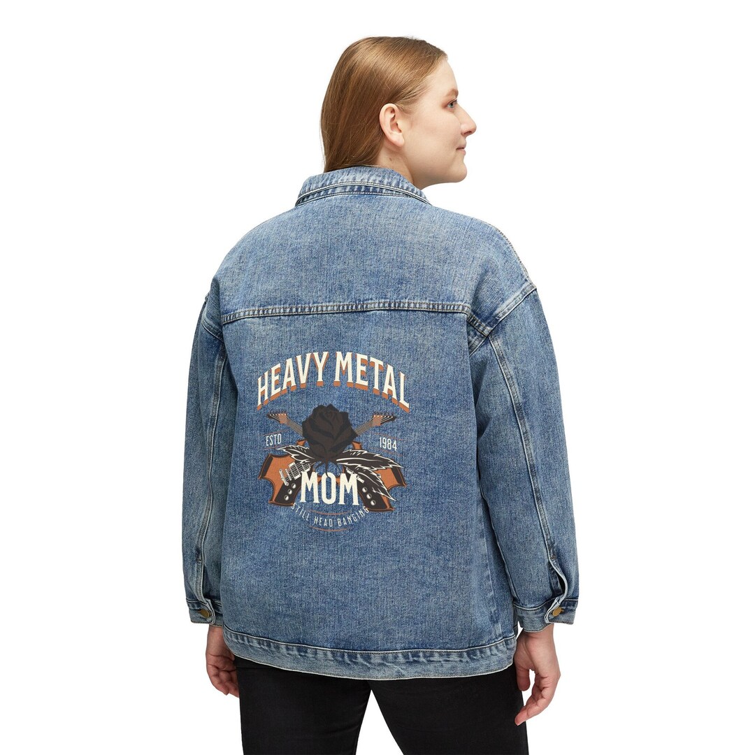 Heavy Metal Mom Women's Denim Jacket - Etsy