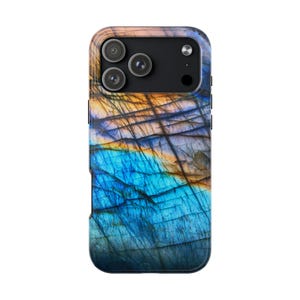 Labradorite Design Phone Case, (not real Labradorite), Stone design